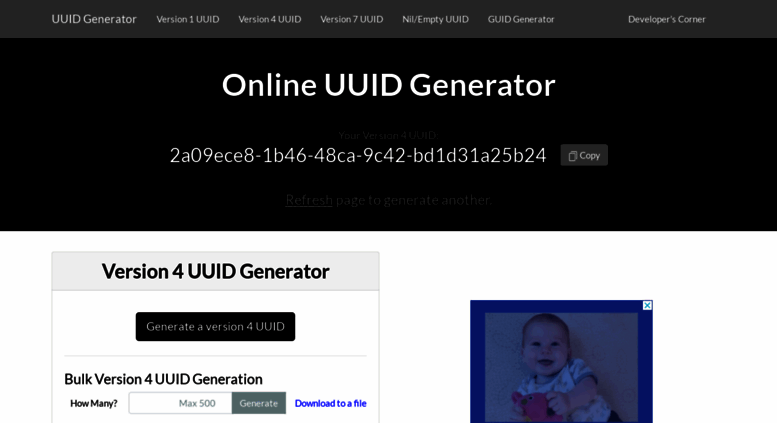 online uuid generator