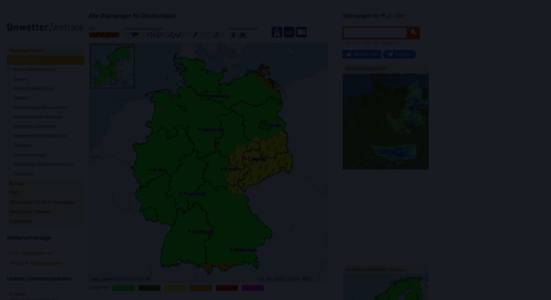 Access Uwz.de. Unwetterzentrale Deutschland - Alle Warnungen