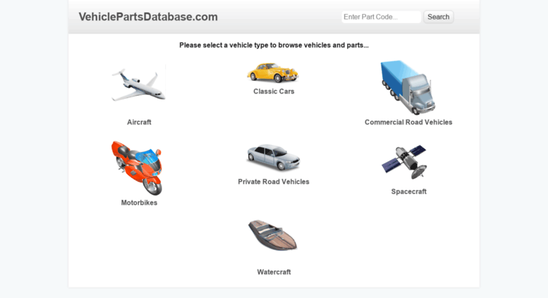 Access vehiclepartsdatabase.com. Vehicle Parts Database - Car Parts