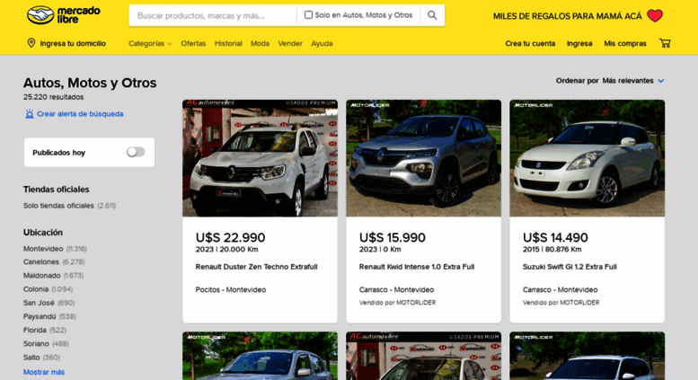 Access vehiculos.mercadolibre.com.uy. Autos, Motos y Otros | Mercado ...