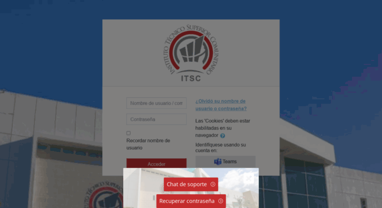 Access virtual.itsc.edu.do. ITSC Virtual: Log in to the site