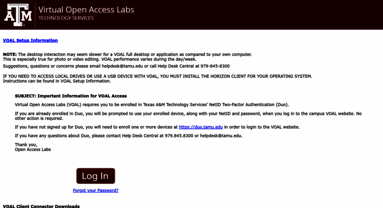 Access Voal Tamu Edu Virtual Open Access Lab