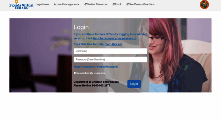 Access vsa.flvs.net. FLVS Login