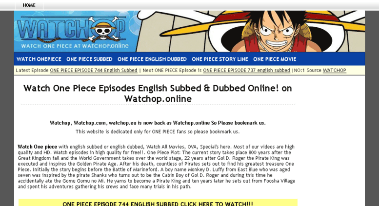 watchop one piece dubbed