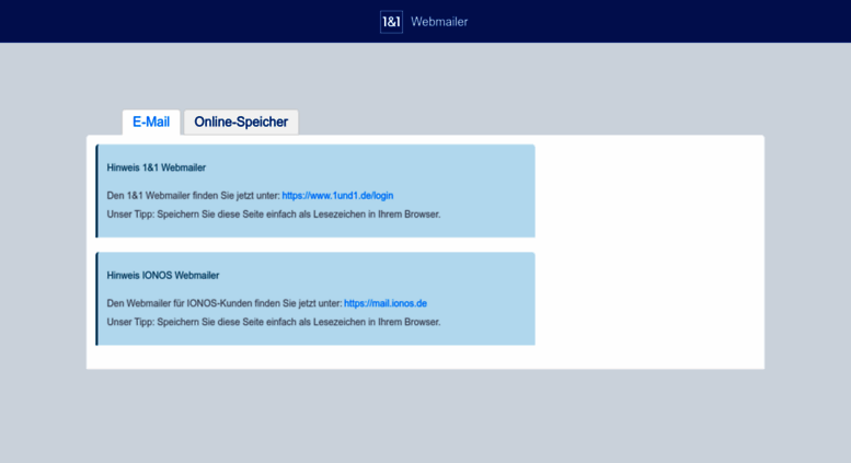 webmailer 1 und 1 ionos