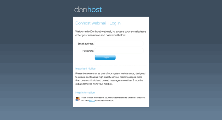 Access Webmail Donhost Co Uk Donhost Webmail Log In