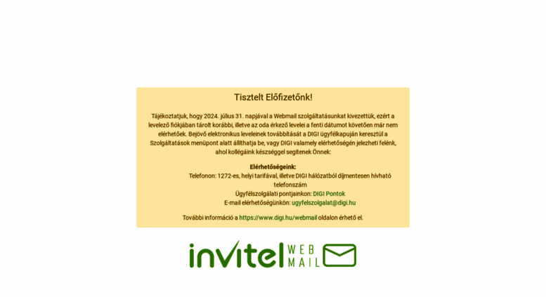 Access Webmail Pantelweb Hu Invitel Webmail Udvozli A Invitel