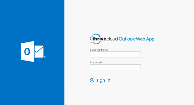 Access Webmail Thrivehosted Com Outlook Web App