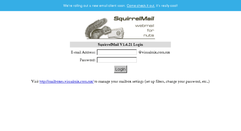 squirrelmail webmail application