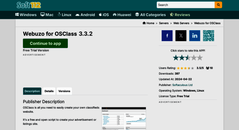 Access Webuzo For Osclass Soft112 Com Webuzo For Osclass 3 3 2 Free Download