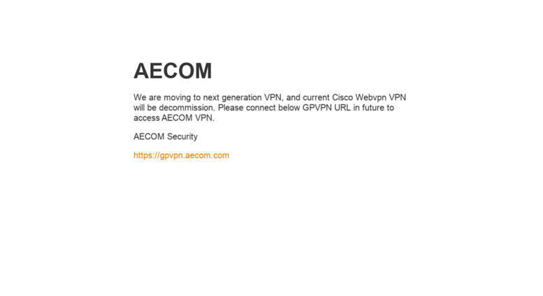 webvpn aecom net