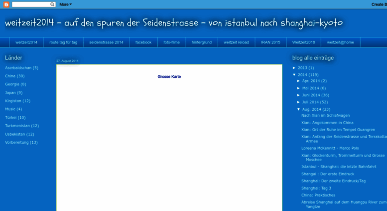 Access weitzeit2014.blogspot.ch. weitzeit2014 - auf den spuren der 