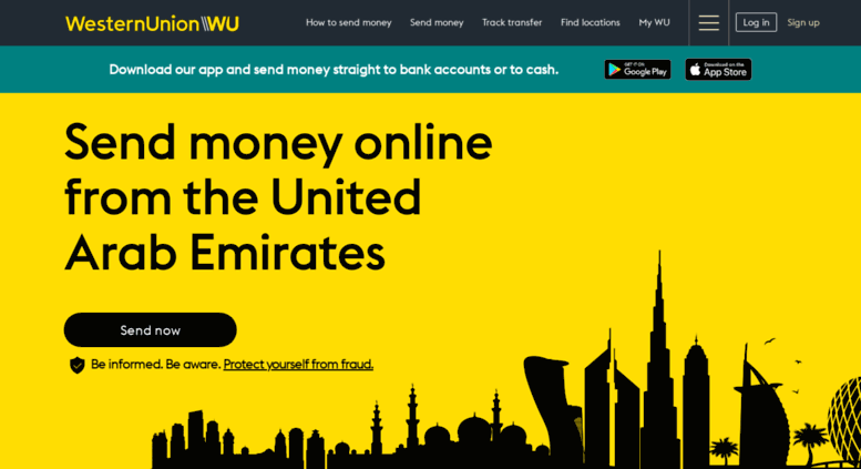 Access Westernunion Ae International Money Transfers Western - westernunion ae screenshot