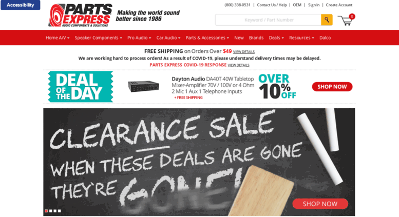 parts express audio components and solutions