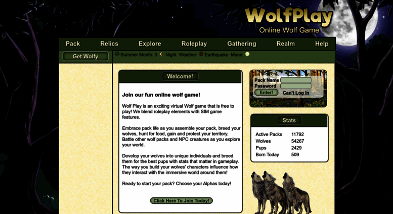 virtual wolf pack games online free