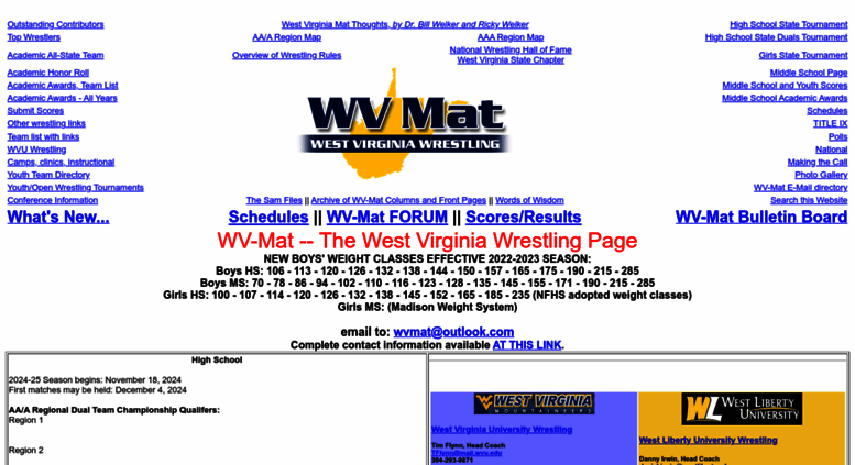 Access Wvmat Com Wv Mat The West Virginia Wrestling Page