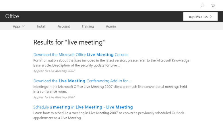 ms office live meeting