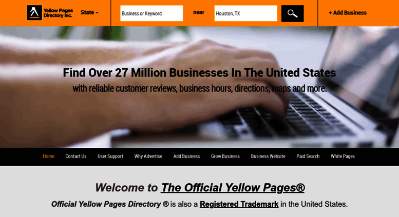 Access yellowpagesgoesgreen.com. The Official Yellow Pages Directory by