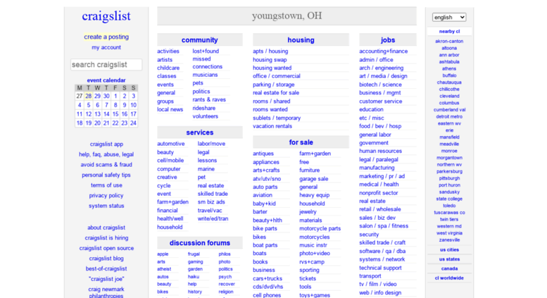 Access Youngstown Craigslist Org Craigslist Youngstown Oh Jobs Apartments For Sale Services Community And Events