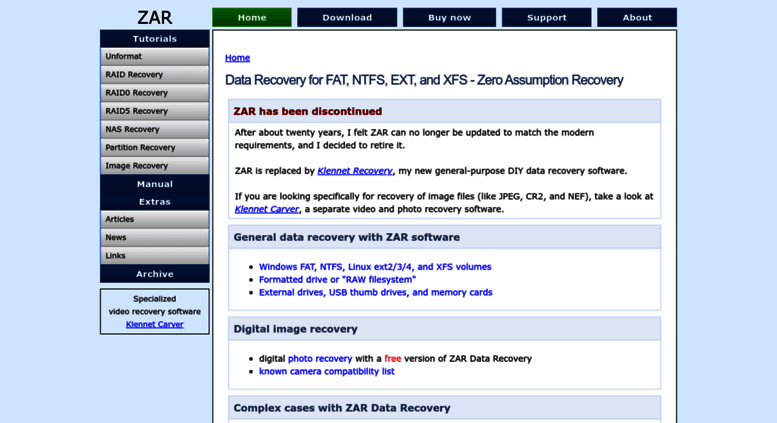 Access Z A Recovery Data Solutions Z A Recovery Screenshot