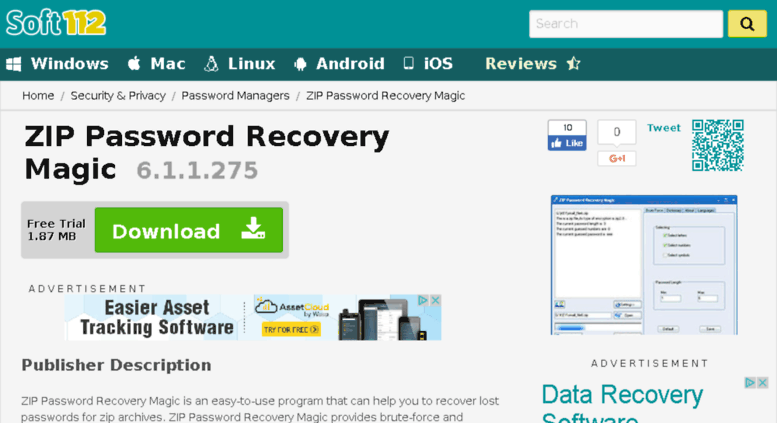 zip password recovery software free download