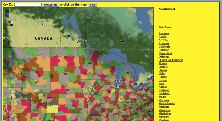 Access zipmaps.net. United States Zip Code Boundary Map (USA)